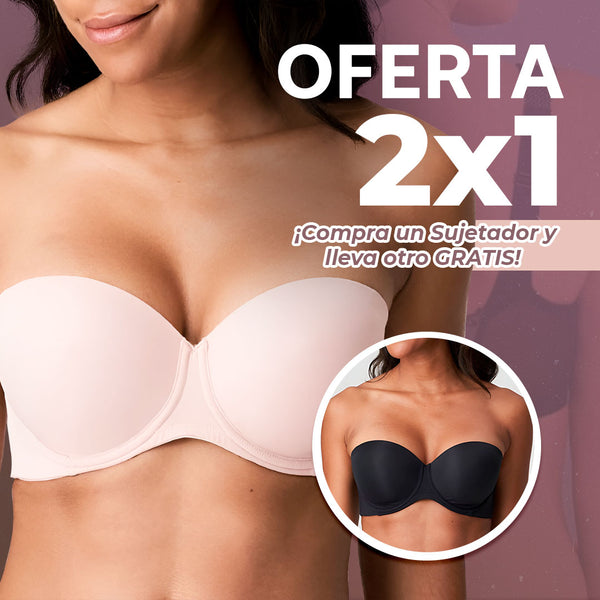 Sujetador sin Tirantes con Push Up y Copas (OFERTA 2X1 GRATIS)